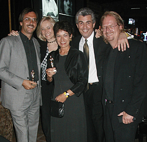 Deputy Consul General of the Federal Republic of Germany Josef Beck, the artist Iwona Libuda, Gudrun Beck, Dennis F. Fredricks and Alexander (left to right)